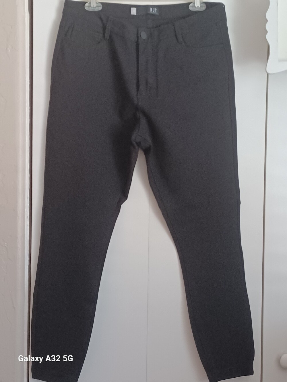 KUT from the Kloth Donna HighRise Ankle Skinny Black Stretch slimfit jeans Sz 12